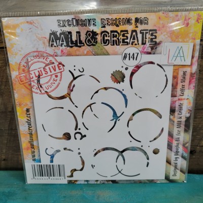 Aall & Create- Stencil -Coffe Stain # 147